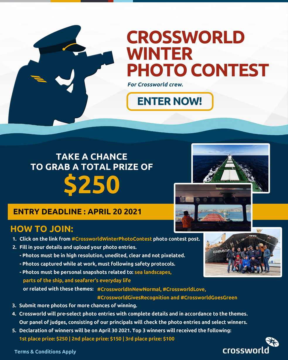Crossworld Launches Photo Contest for Seafarers